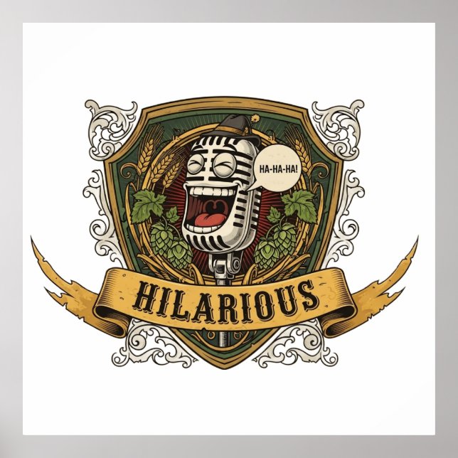 Hilarious Comedy T-Shirt Poster (Framsidan)