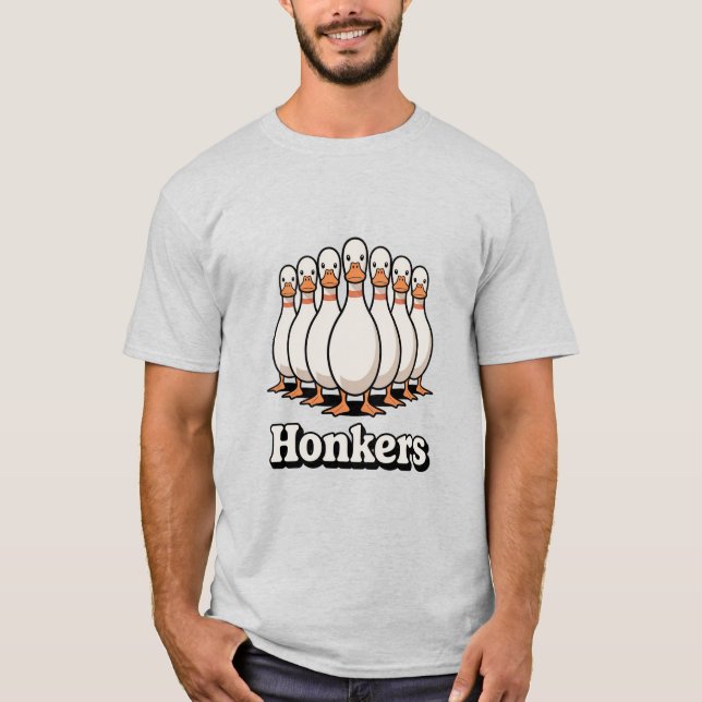 Hilarious Honkers Geese Funny Goose Meme T Shirt (Framsida)