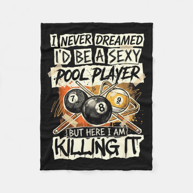 Hilarious It Player Billiards Killing Pool Quote S Fleecefilt (Framsidan)