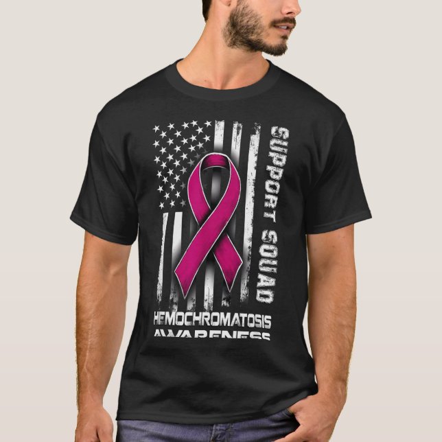 Hilarious Support Squad Hemochromatosis Awareness T Shirt (Framsida)