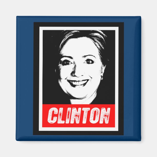 HILARY CLINTON FRIMÄRKE 2016 MAGNET (Framsidan)