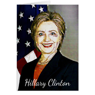 Hilary Clinton Memorabilia Digital Art Blank Card Hälsningskort