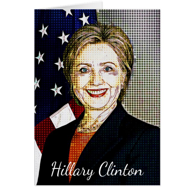 Hilary Clinton Memorabilia Digital Art Blank Card Hälsningskort (Framsidan)