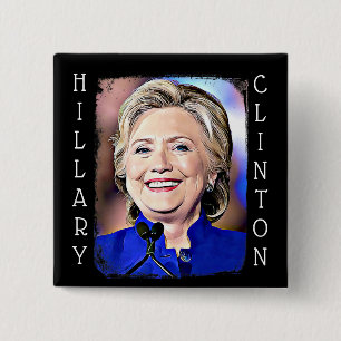 Hilary Clinton Memorabilia Digital Art Button Knapp