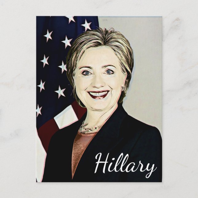 Hilary Clinton Memorabilia pop Art Blank-kort Vykort (Framsida)