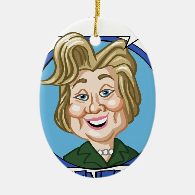 Hilary Clinton val 2016 Julgransprydnad Keramik (Framsidan)