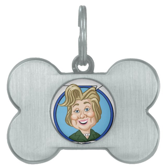 Hilary Clinton val 2016 Namnbricka Husdjur (Framsidan)