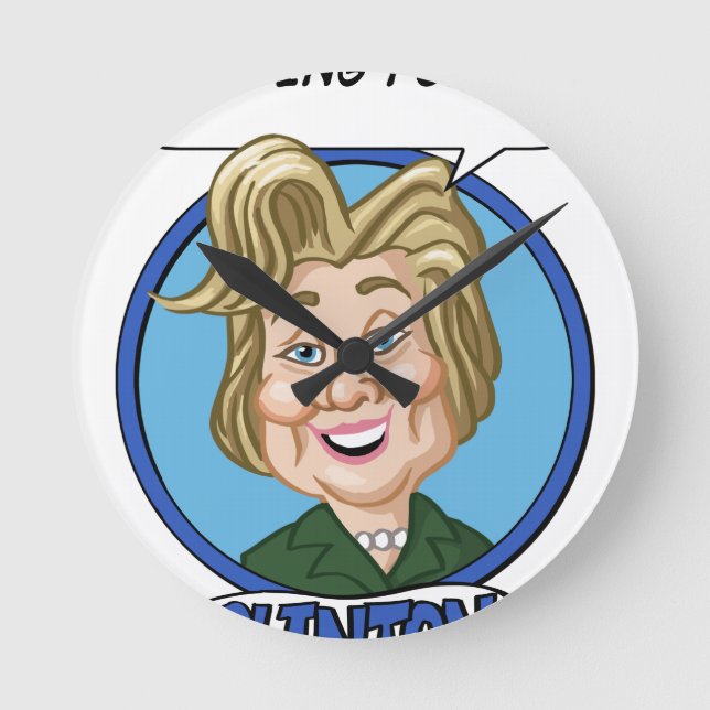 Hilary Clinton val 2016 Rund Klocka (Framsida)