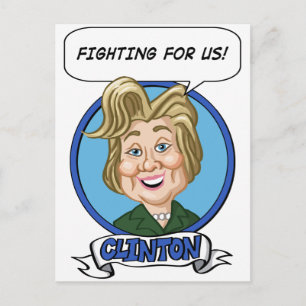 Hilary Clinton Val 2016 Vykort