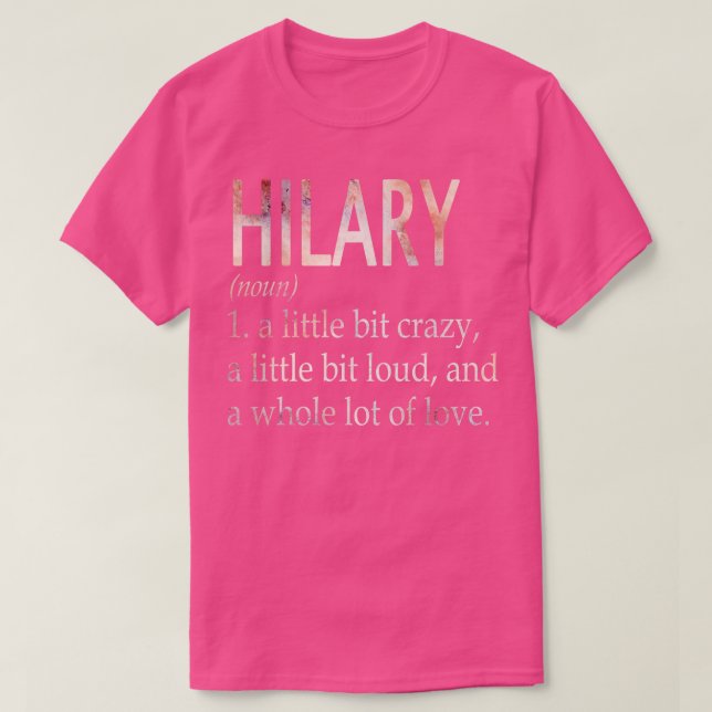 Hilary Girl Namn Definition T Shirt (Design framsida)