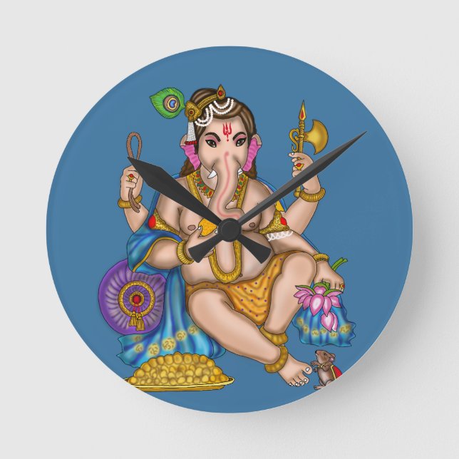 Hild Ganesha väggklocka (Framsida)