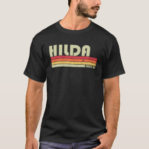 HILDA Gift Namn Personlig Retro Vintage 80 s 90-ta T Shirt