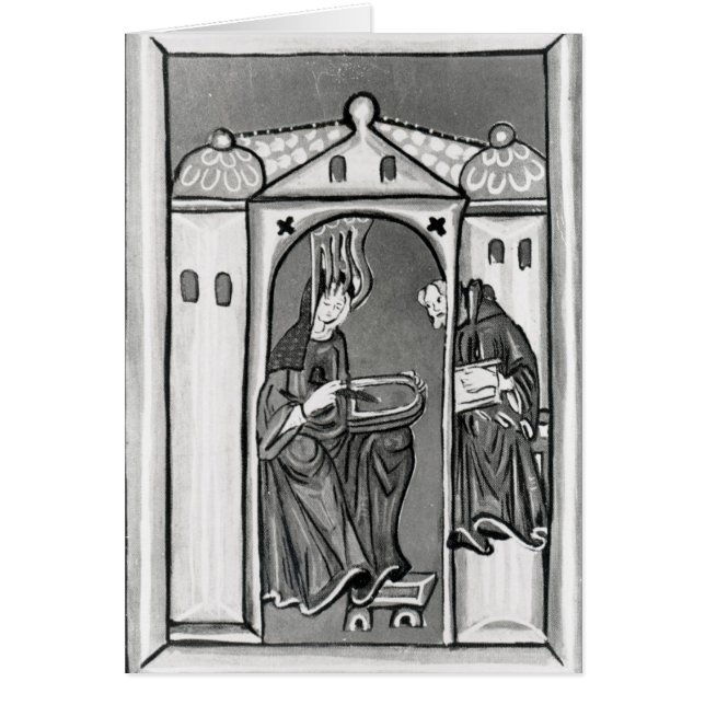 Hildegard av Bingen Hälsningskort (Framsidan)