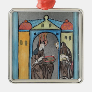 Hildegard av Bingen Julgransprydnad Metall