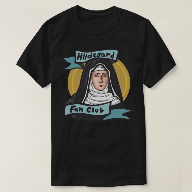 Hildegard von Bingen Sticker T Shirt (Design framsida)
