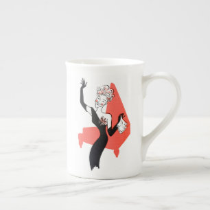 Hildegarde karikatyrmugg benporslin mugg