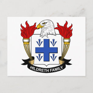 Hildreth Family Crest Vykort