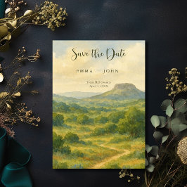 Hill Country Texas Unique Save the Date Inbjudningar