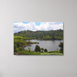 Hill Lake Reselandskapsfotografering Indonesien Canvastryck