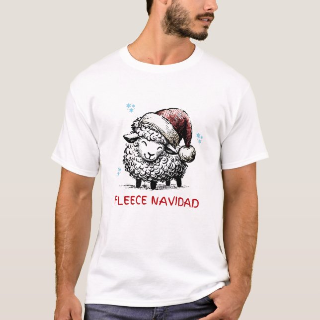 Hillarious Sheep jul Hat jul T-Shirt (Framsida)