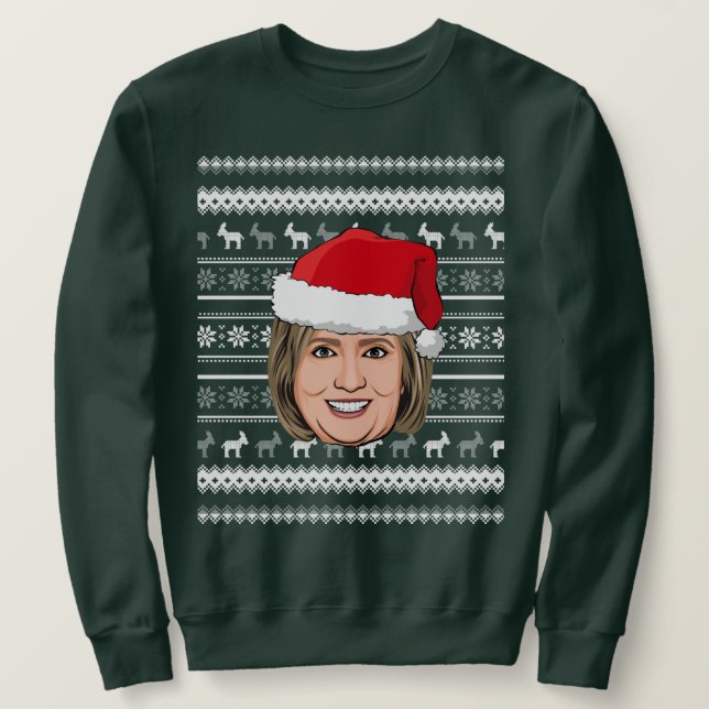 HILLART KLINTON Jul Lång Ärmad Tröja (Design framsida)