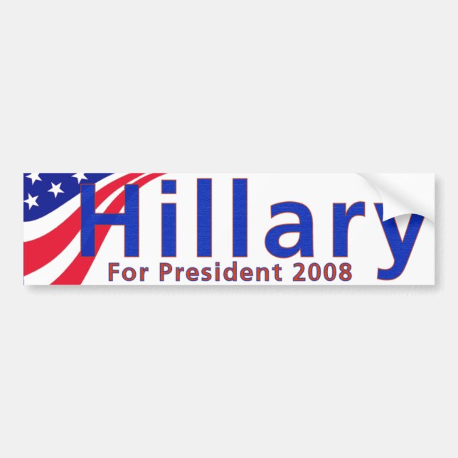 Hillary 08 bildekal (Framsidan)