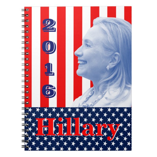 Hillary 2016 anteckningsbok med spiral (Framsidan)