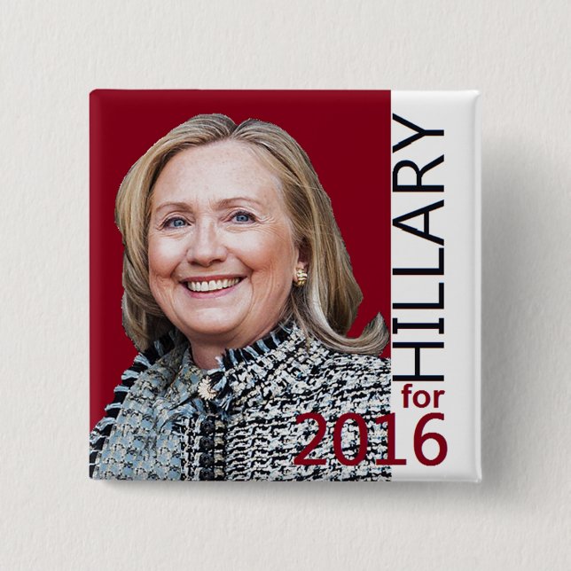 Hillary 2016 Button Knapp (Framsida)