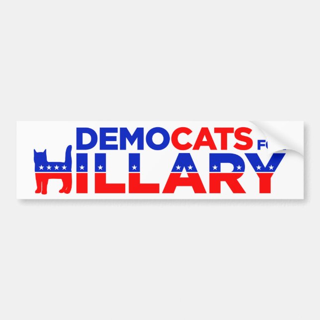 Hillary 2016 "Democats för Hillary" bildekal (Framsidan)