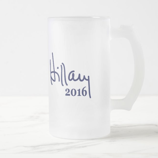 Hillary 2016 häfte frostat ölglas (Höger)