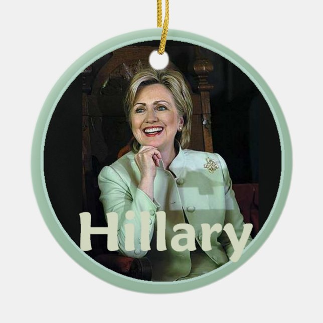 Hillary 2016 julgransprydnad keramik (Framsidan)