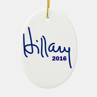 Hillary 2016 julgransprydnad keramik