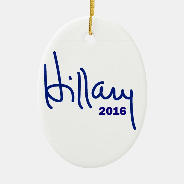 Hillary 2016 julgransprydnad keramik (Framsidan)