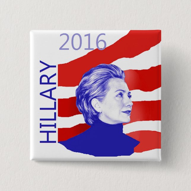 Hillary 2016 knäppas knapp (Framsida)