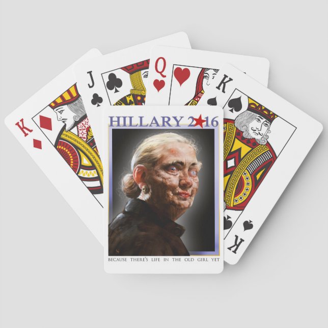 Hillary 2016 leka kort spel kort (Baksidan)