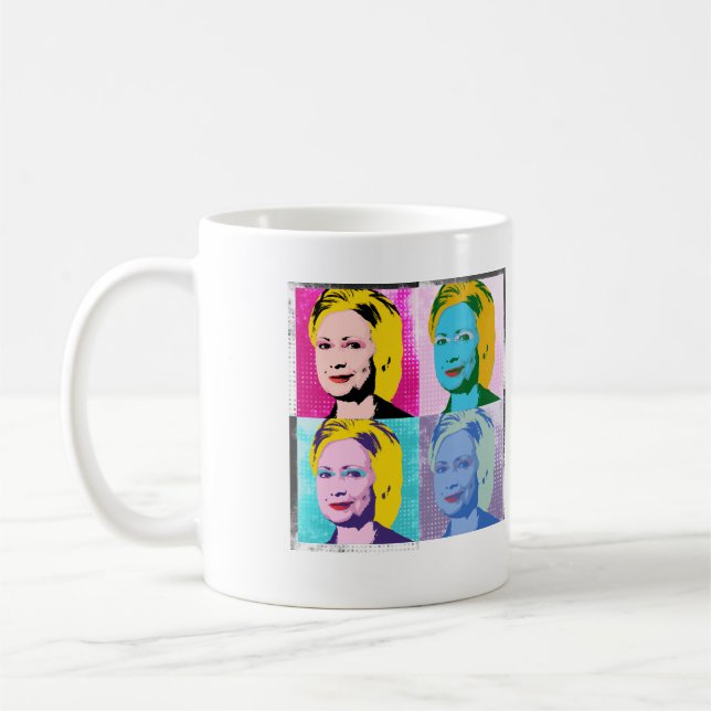 hillary 2016 popkonst - -  kaffemugg (Vänster)