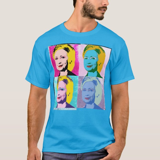 hillary 2016 popkonst - - t shirt (Framsida)