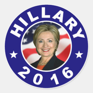 Hillary 2016 runt klistermärke