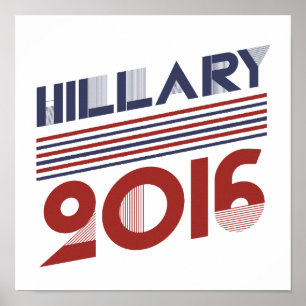 HILLARY 2016 VINTAGESTIL - .PNG POSTER