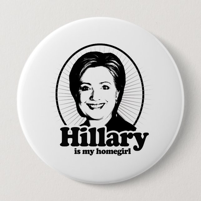 HILLARY ÄR MIN HOMEGIRL - .PNG KNAPP (Framsida)