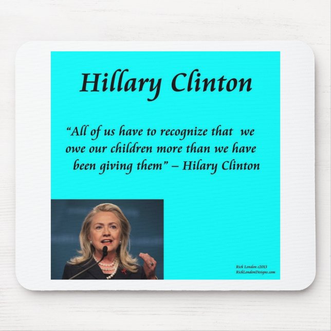 Hillary Barnen "För Barnen" Citat Musmatta (Framsidan)