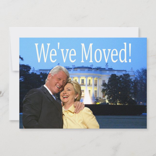 Hillary & Bills nya adress julkort (Framsida)