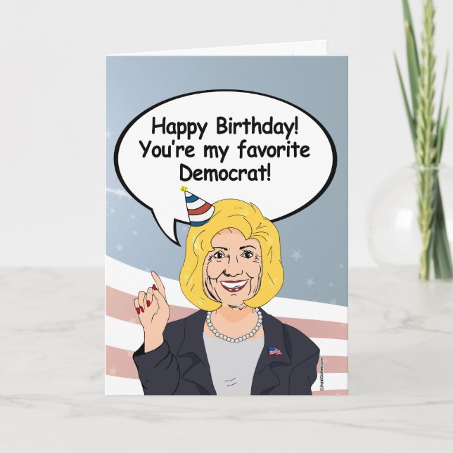 Hillary Birthday Card - du är min favorit Democra Kort (Framsida)