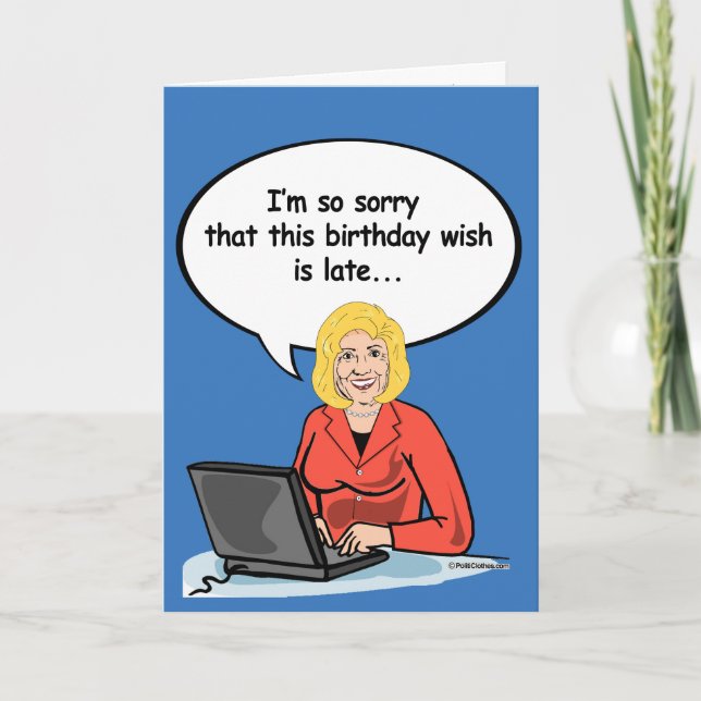 Hillary Birthday e-postkort - jag är så ledsen för Kort (Framsida)