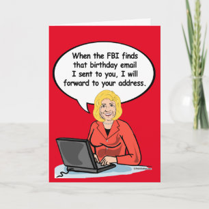 Hillary Birthday-e-postkort - när FBI hittar mig Kort