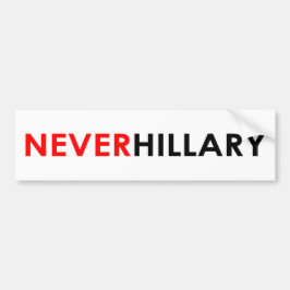 Hillary Bumper Sticker (vit) Bildekal