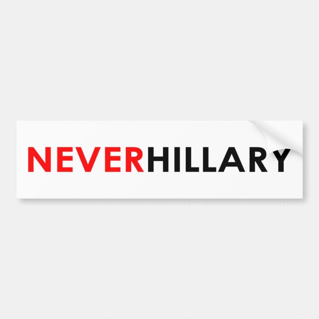 Hillary Bumper Sticker (vit) Bildekal (Framsidan)