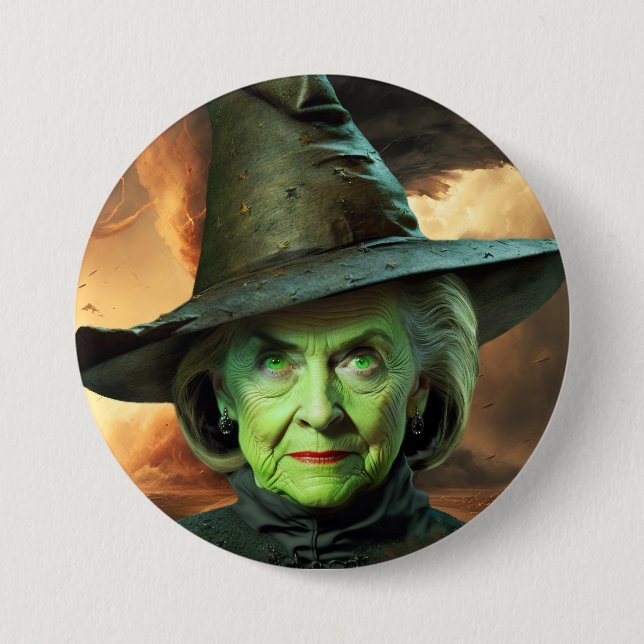 Hillary Cinton Wicked Witch från Stater Knapp (Framsida)