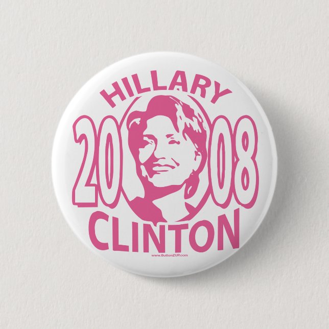 Hillary Clinton 2008 knäppas Knapp (Framsida)