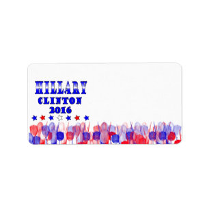 Hillary Clinton 2016 Adressetikett